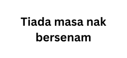 Tiada masa nak bersenam